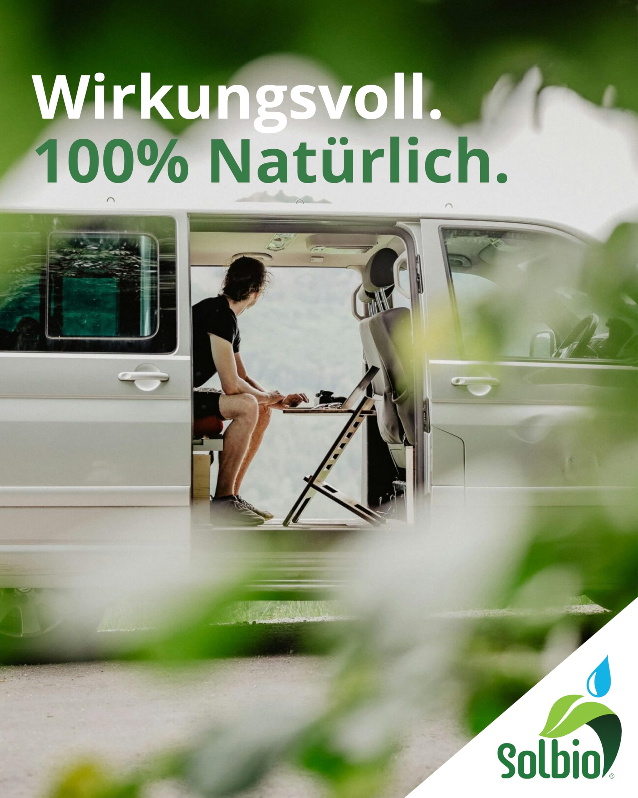 Solbio all-natural sanitary additive packaging shows eco-friendly product ready for mobile toilet systems