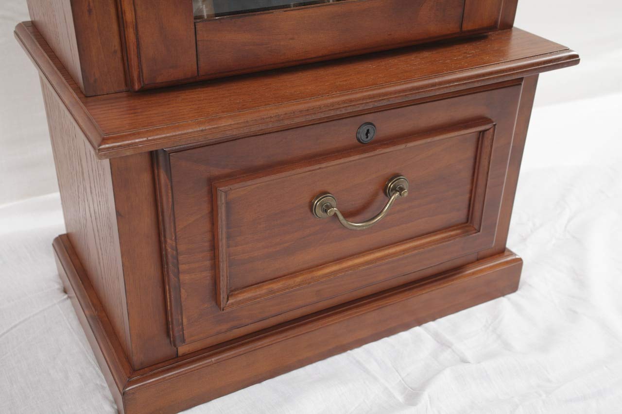 Solid wood and veneers construction of the cabinet