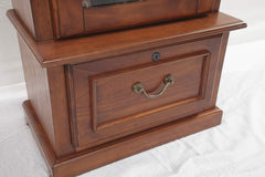 Solid wood and veneers construction of the cabinet