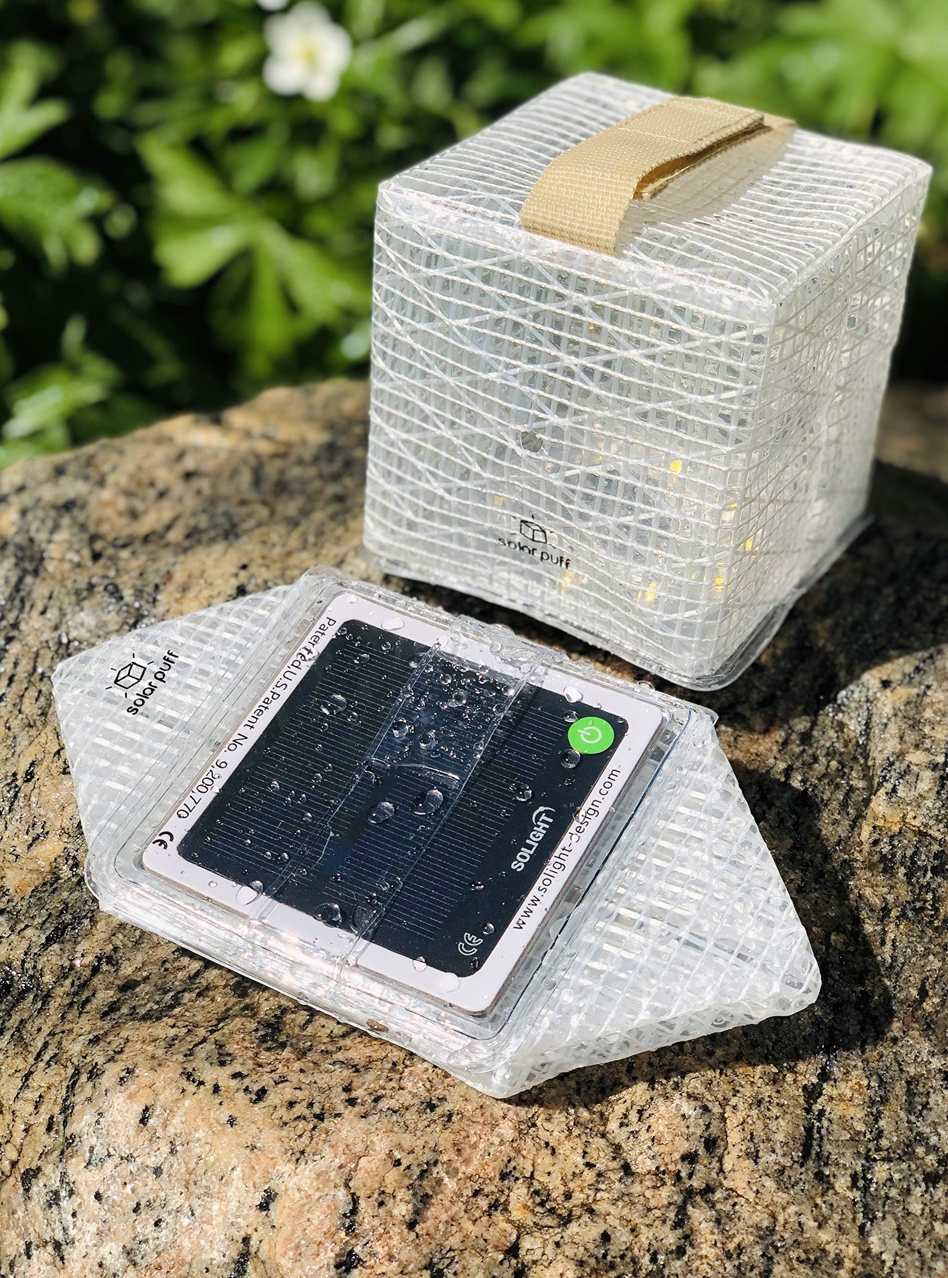 Solight Design SolarPuff hybrid lantern blends solar power with efficient LED lighting.