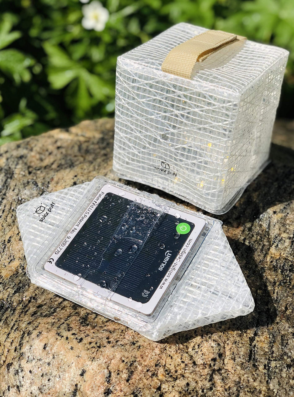 Solight Design SolarPuff hybrid lantern blends solar power with efficient LED lighting.