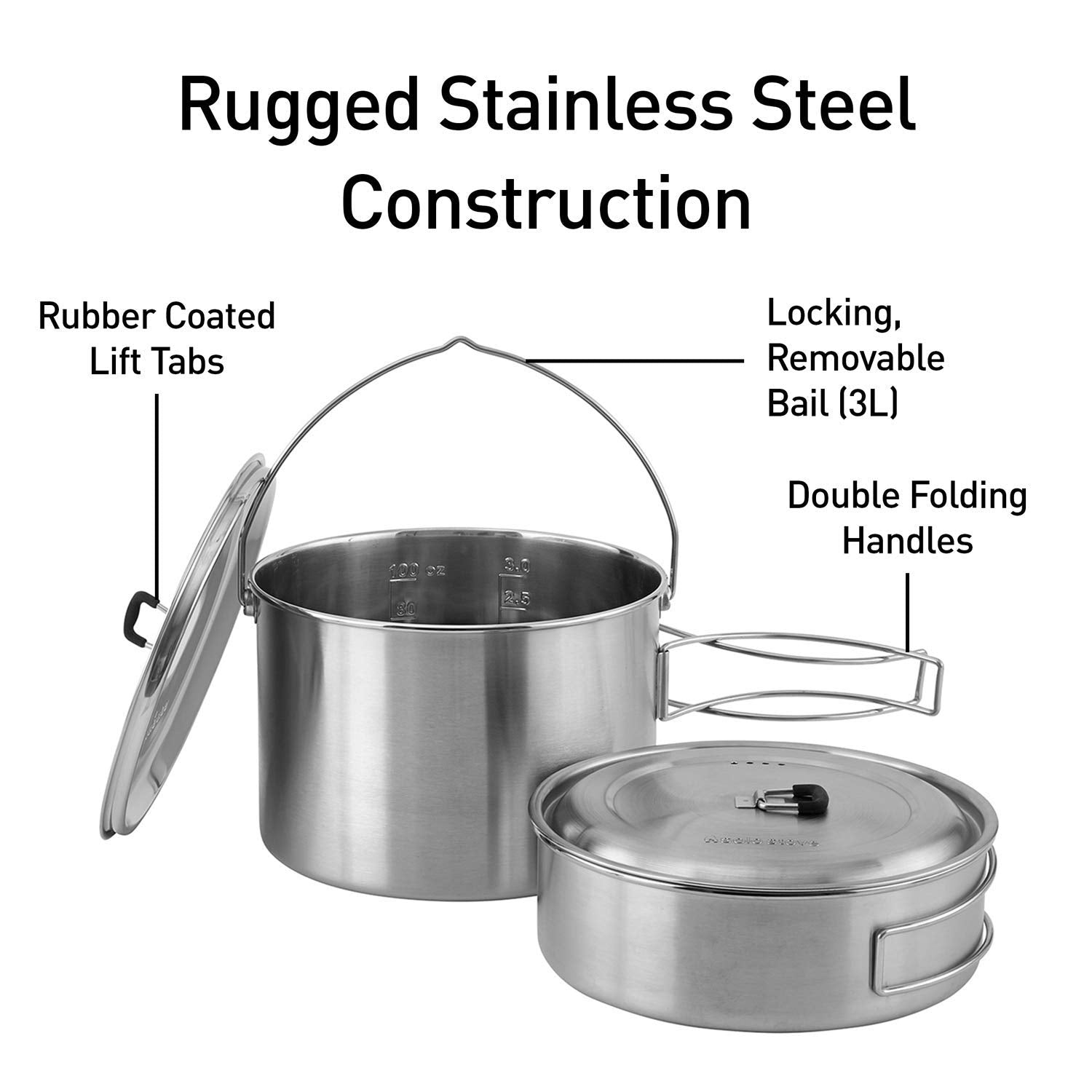Solo Stove 2 Pot Set includes 1.5-liter pot for sautéing vegetables.