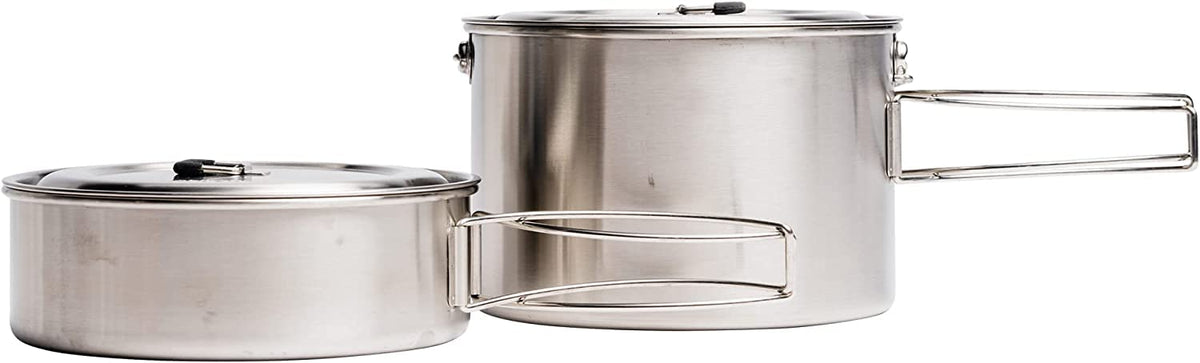 Solo Stove 2 Pot Set with 3-liter pot for hearty meals on camping trips.
