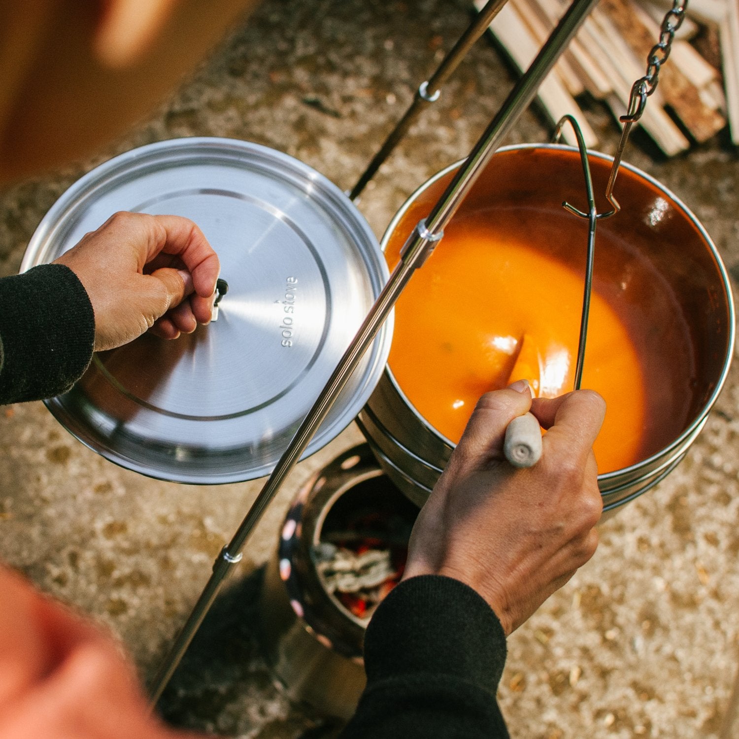 Solo Stove backpacking cooking kit enables efficient meals in the backcountry.