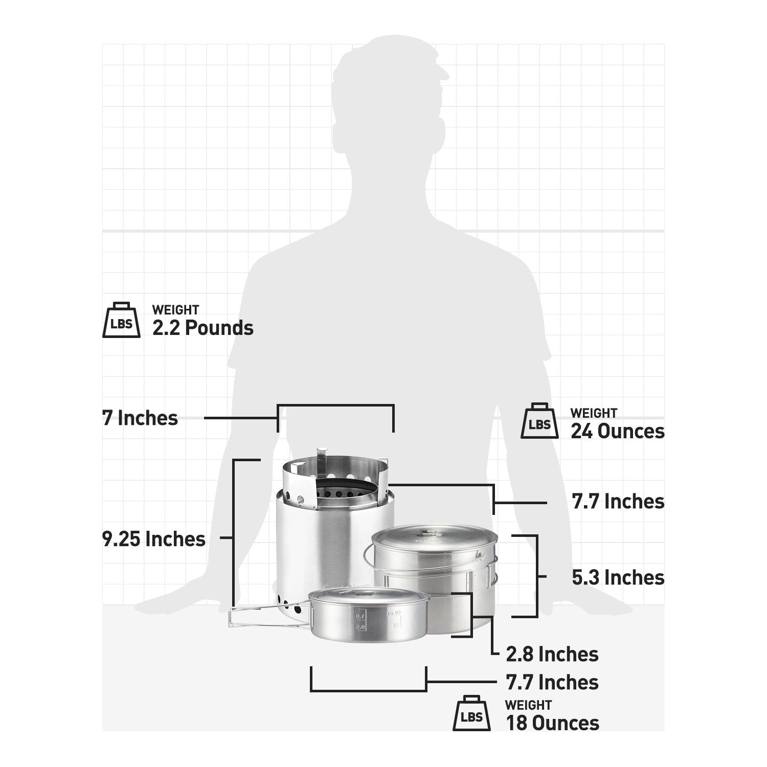 Solo Stove boiling water 34 oz in 2-4 minutes for quick meals.