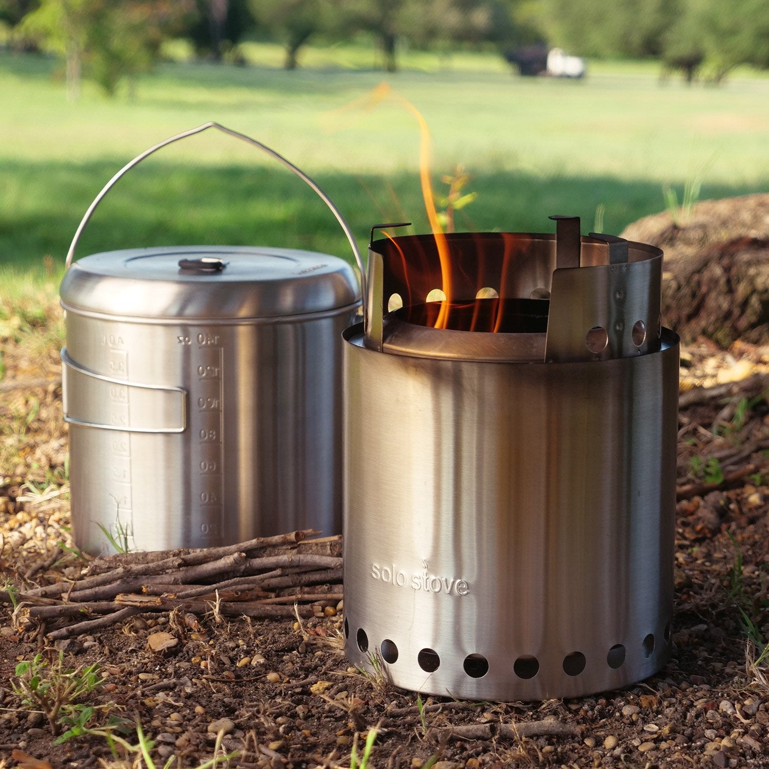 Solo Stove Pot 4000 compact design ideal for backpacking.