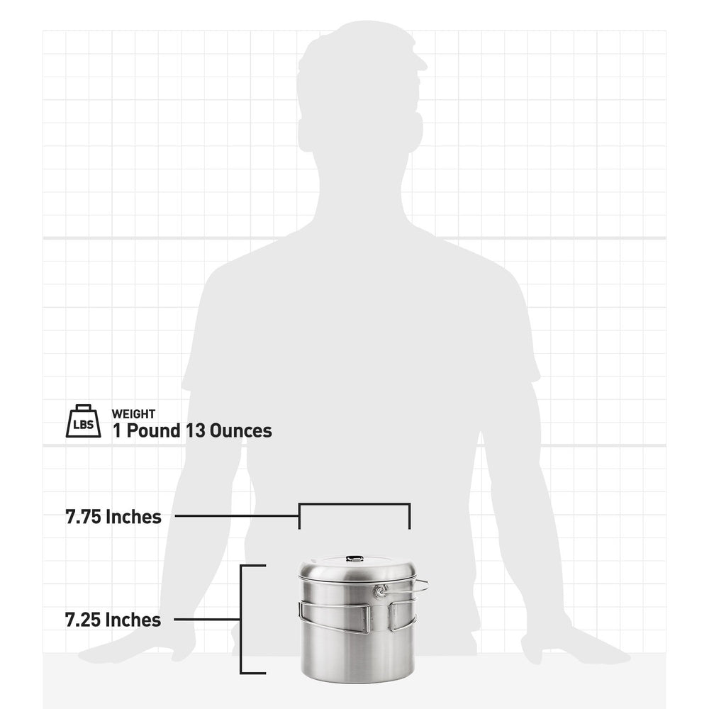Solo Stove Pot 4000 volume markings guide precise cooking.