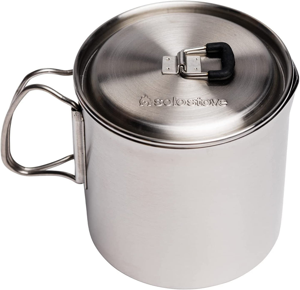 Solo Stove Solo Pot 900 front view showing compact backpacking design