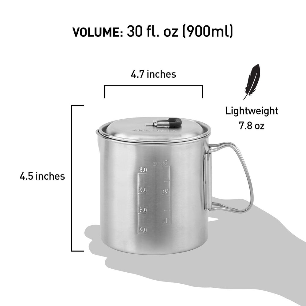 Solo Stove Solo Pot 900 includes a black nylon stuff sack
