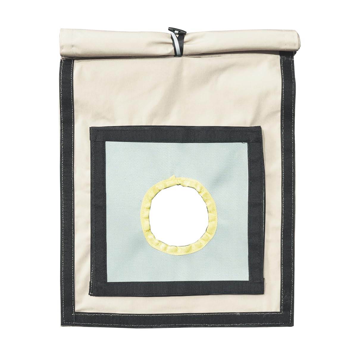 SoloWilder stove jack with rain flap mounted on canvas tent showing dry interior protection