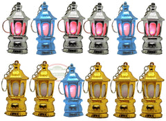 SOLUSTRE 40Pcs LED Keychain Lantern in Ramadan palace style for festive lighting on the go.