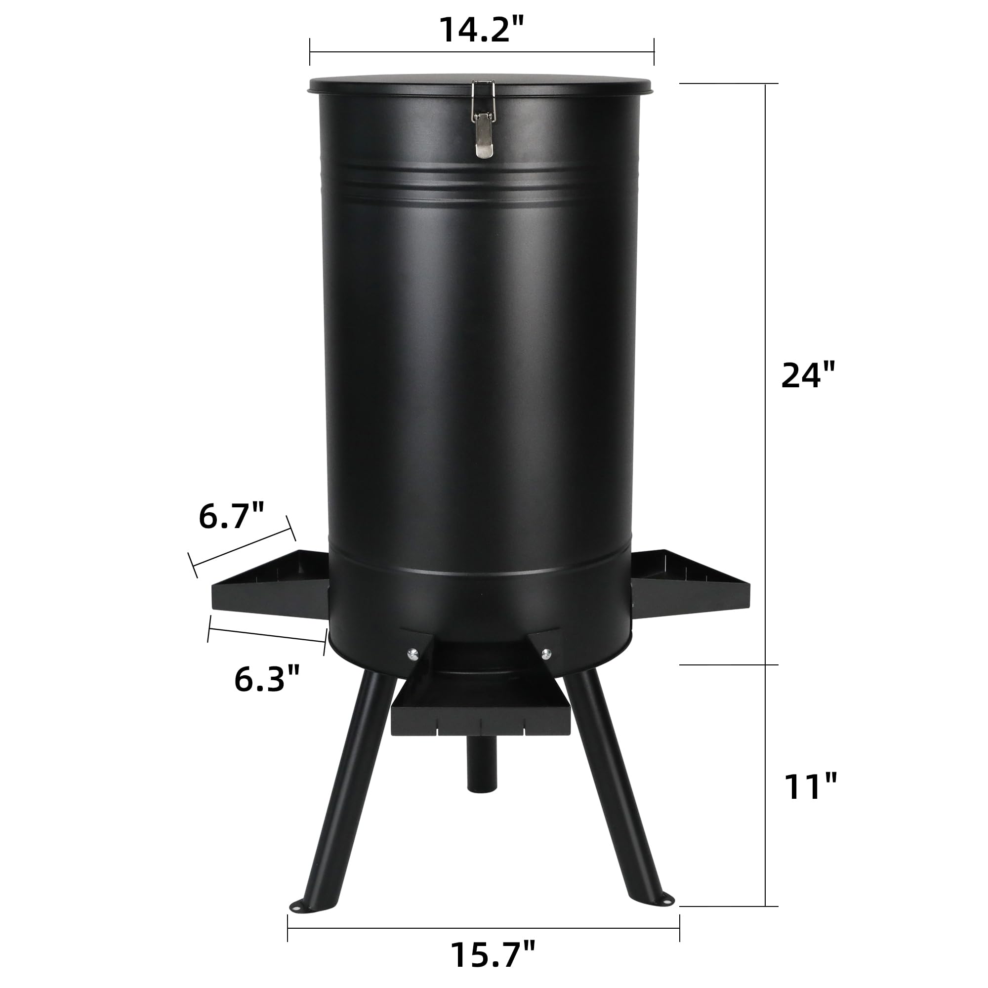 Solution4Patio 75 lb capacity deer feeder reduces refill frequency.