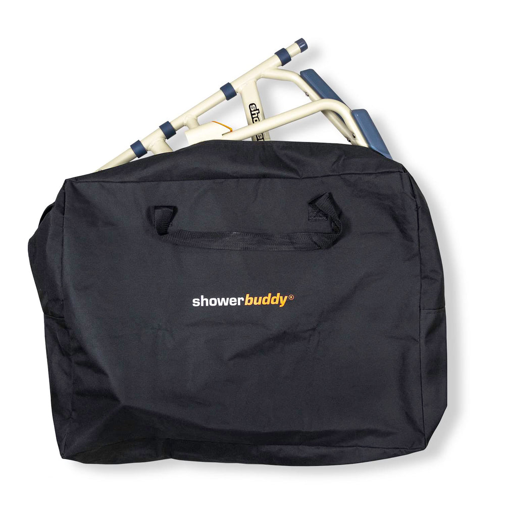SolutionBased ShowerBuddy SB7E travel bag with a compact design for easy packing and portability.