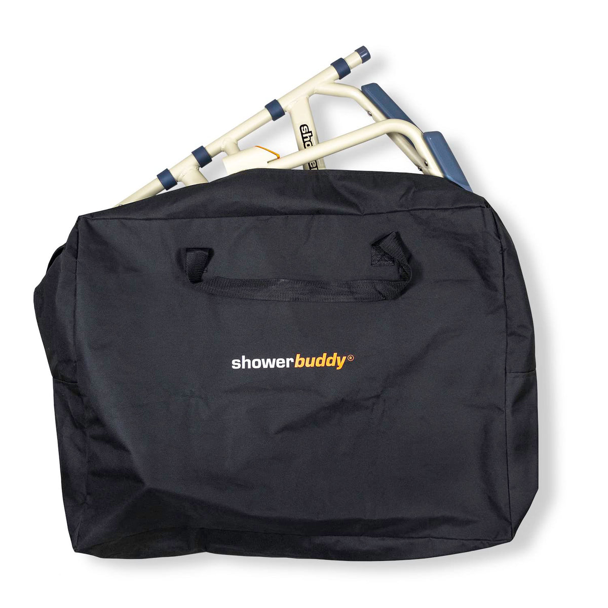 SolutionBased ShowerBuddy SB7E travel bag with a compact design for easy packing and portability.