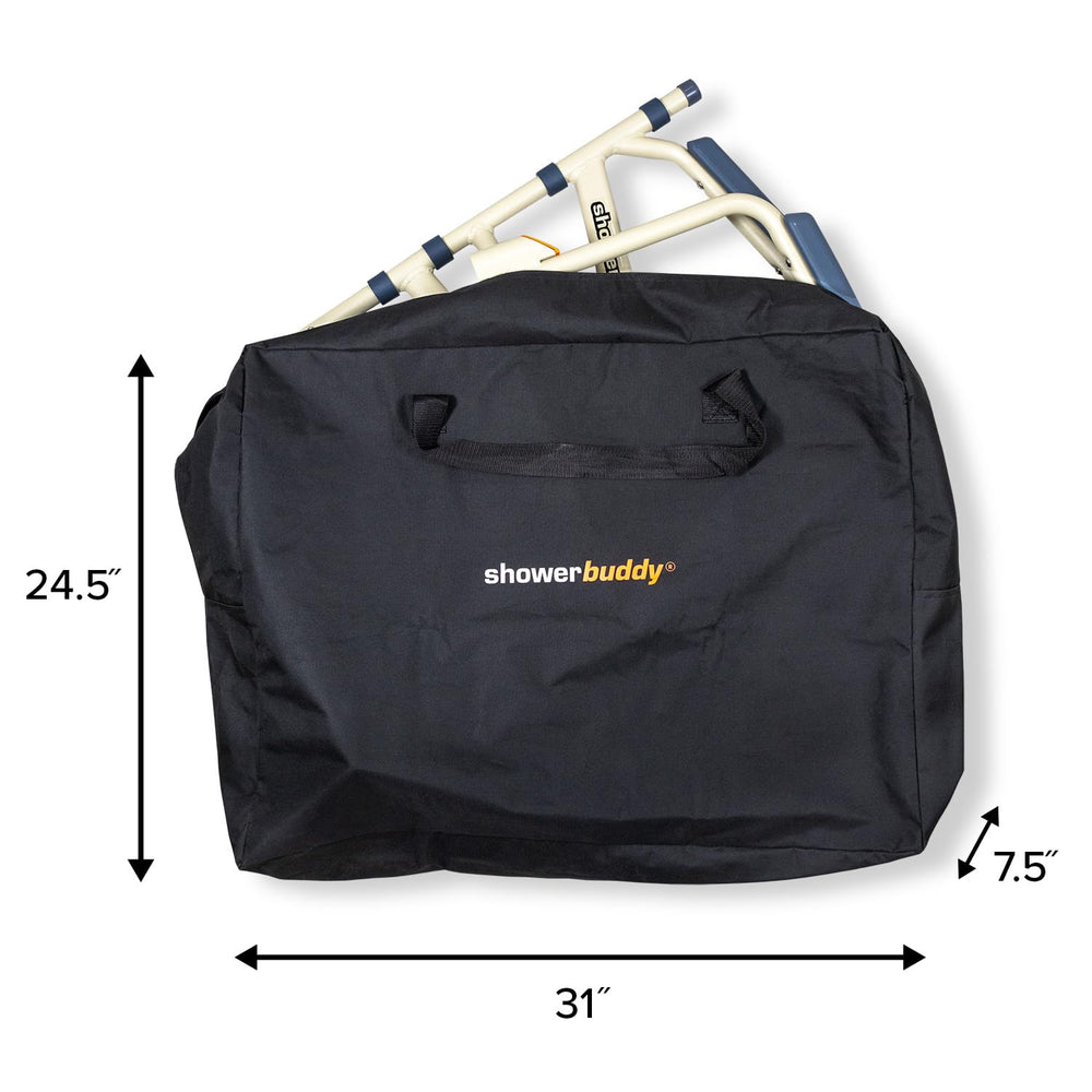 SolutionBased ShowerBuddy SB7E travel bag uses water-resistant materials for reliable protection.