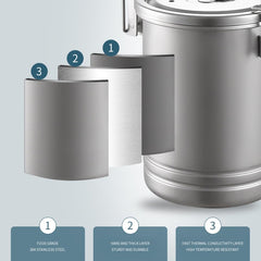 Sonew stainless steel outdoor pot highlights durable construction for long-lasting camping meals.