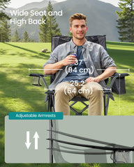 SONGMICS camping chair 600D Oxford fabric resists wear and water outdoors