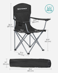 SONGMICS heavy-duty steel frame supports up to 330 lb for sturdy outdoor seating.