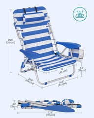 Songmics shoulder strap design allows hands-free carrying to the beach.
