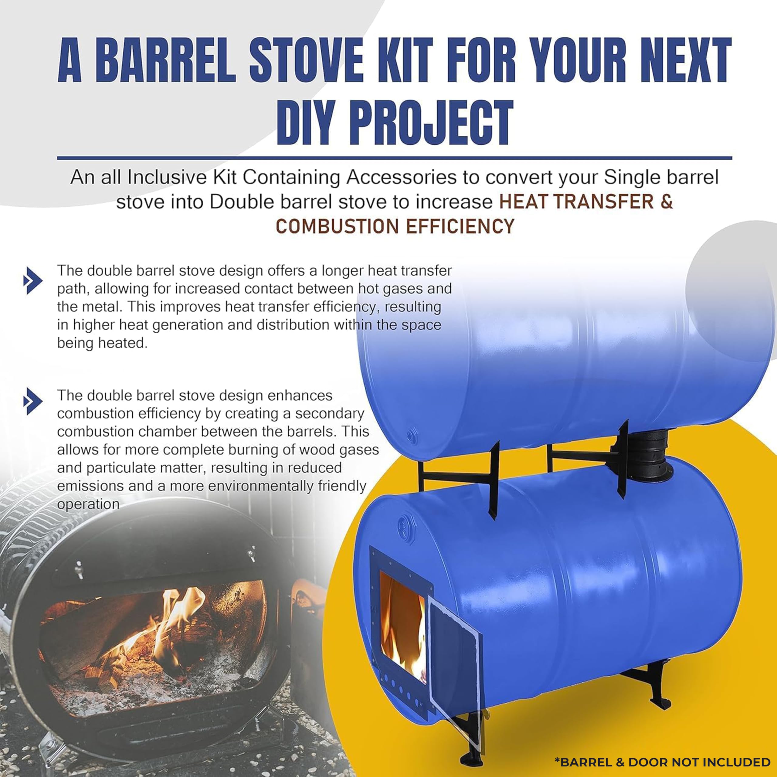Sonret camping barrel stove vent grate demonstrates safe airflow during use.