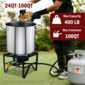 Sonret burner kit includes hose and regulator for safe setup.