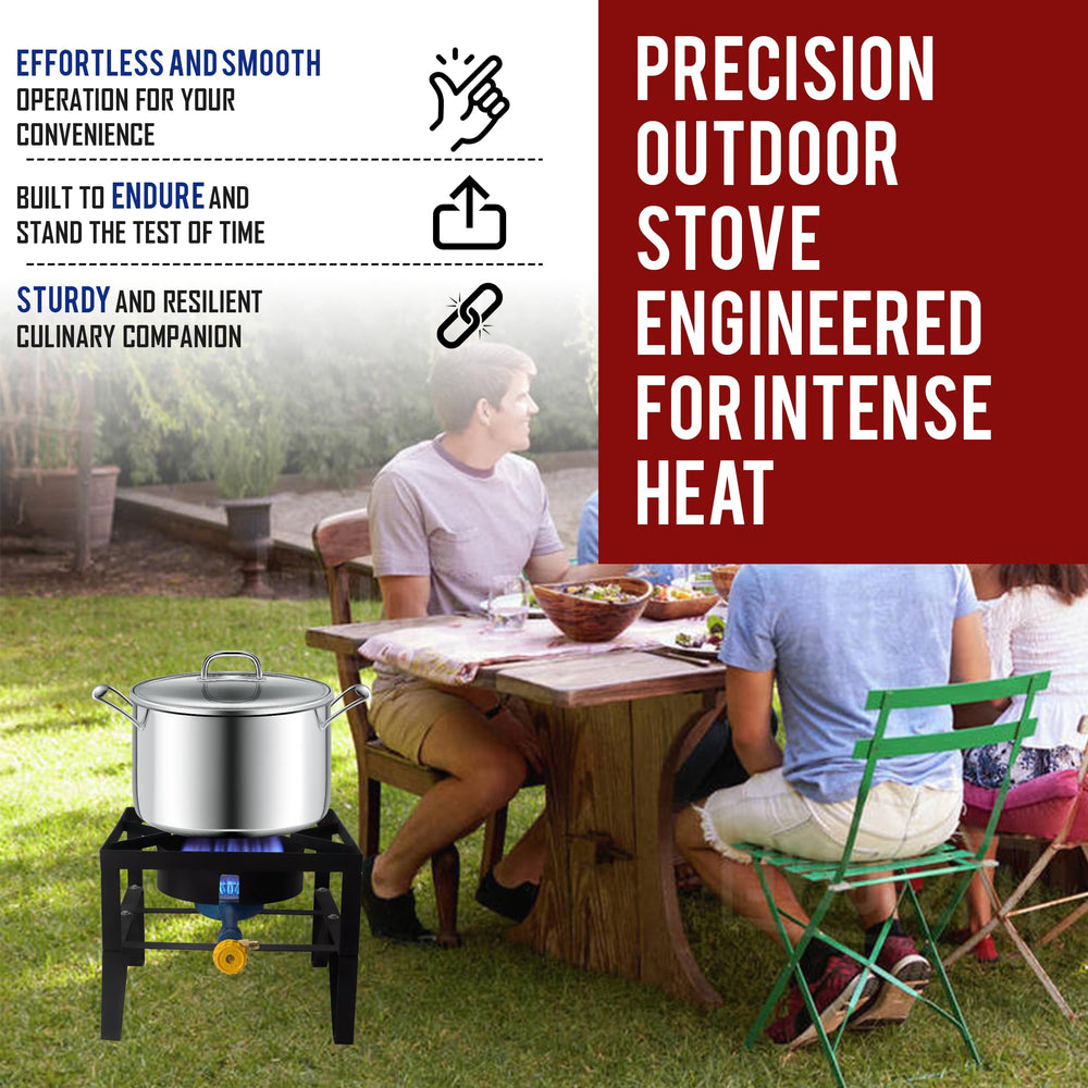 Sonret wok-friendly design supports versatile outdoor cooking and stir-fry.