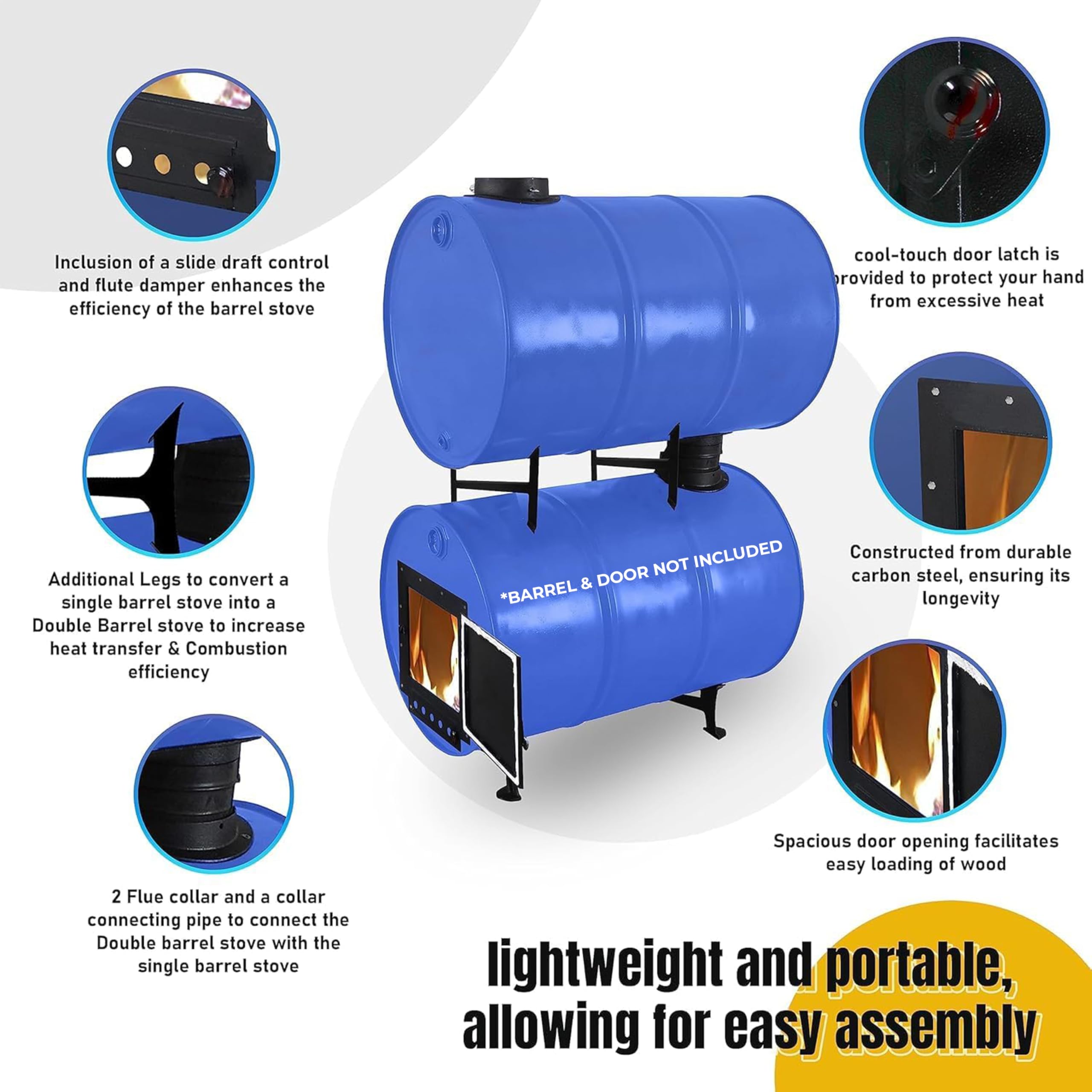 Sonret camp stove fuel options offer flexibility with wood, coal, or biomass.