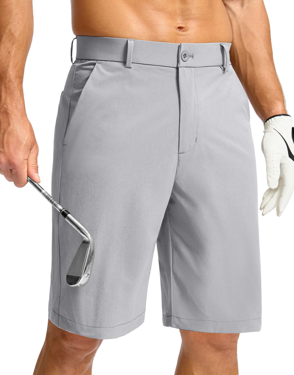 Soothfeel men's golf shorts 7inch flat-front for unrestricted greens movement.