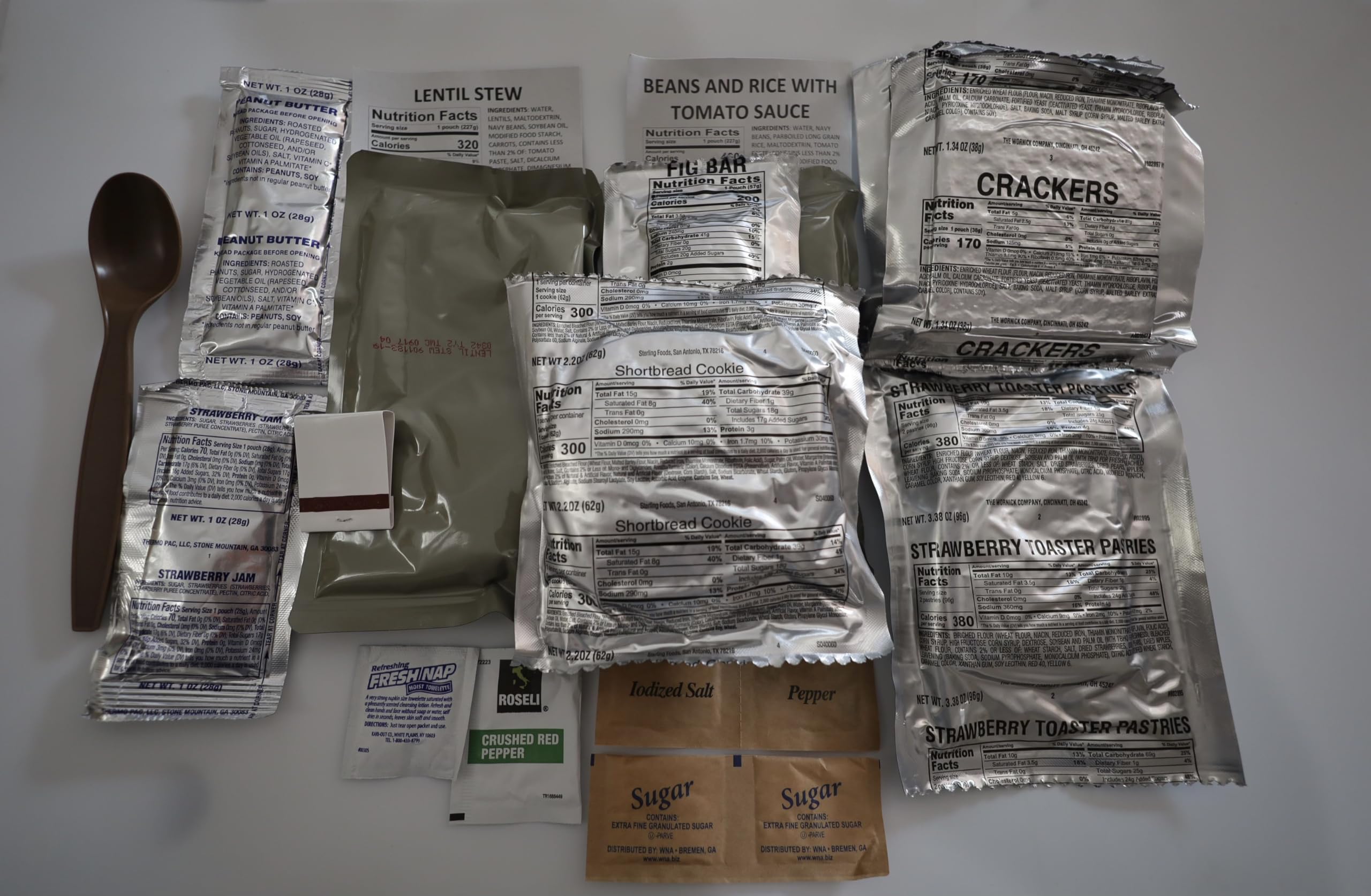 SOPACKO Ready-to-Eat Meals 3-Pack shows varied entrees for quick, reliable emergency meals.
