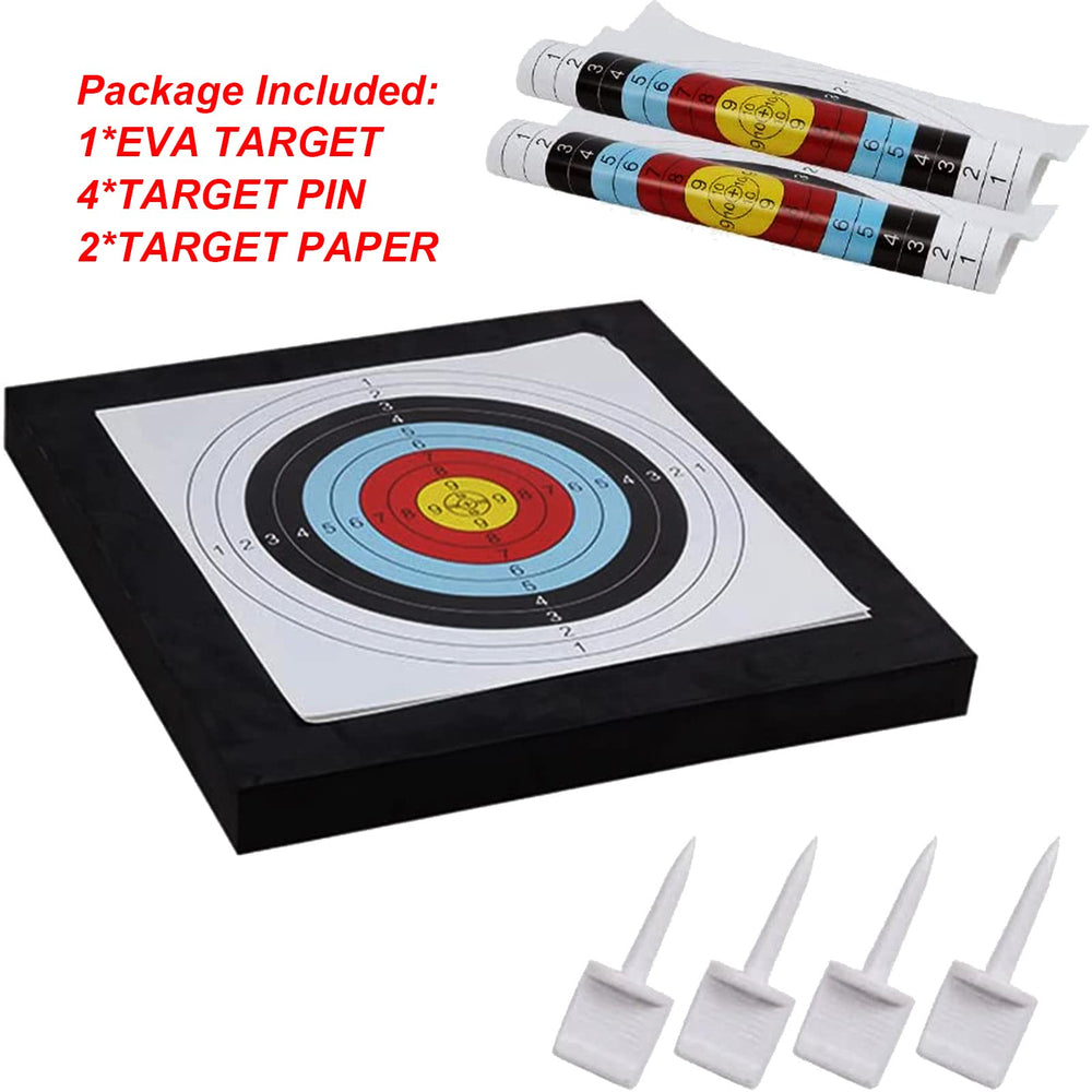 SOPOGER EVA surface close-up shows soft feel and reliable arrow blocking for practice.