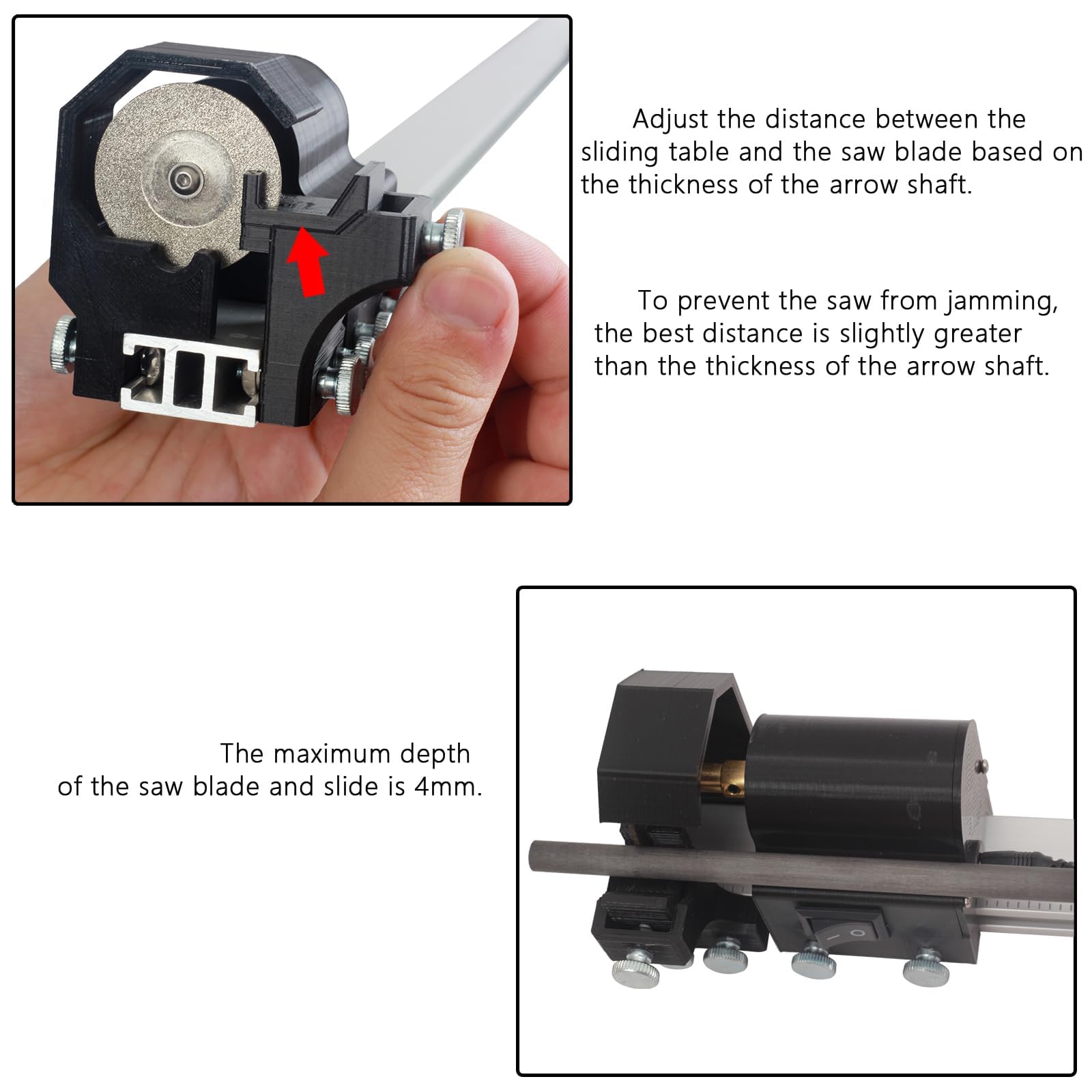 SOPOGER Arrow Saw CNC aluminum base provides stable, precise cuts.