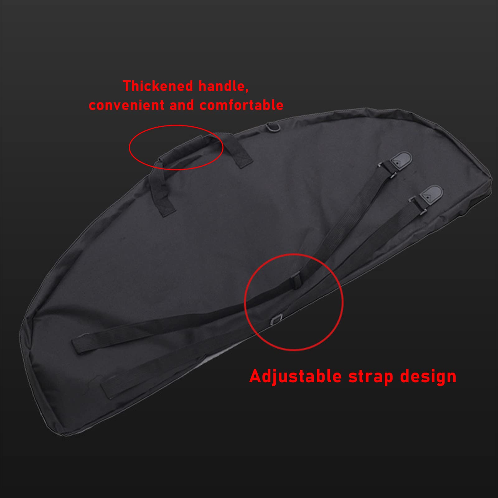 SOPOGER bow case 45-3 inch length supports bows up to 43.5 inches.
