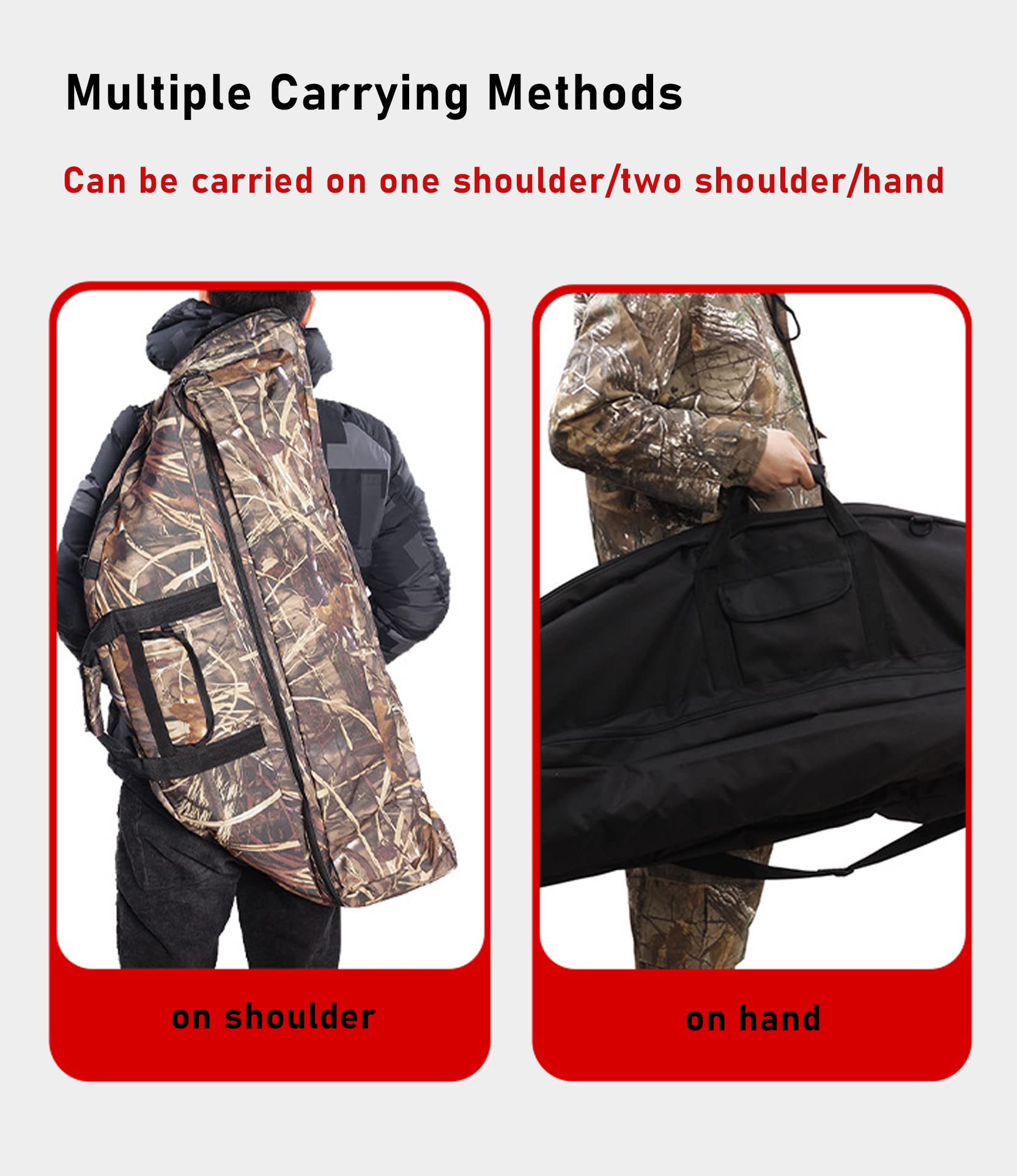 SOPOGER bow case lightweight design weighs about 2.2 pounds for easy transport