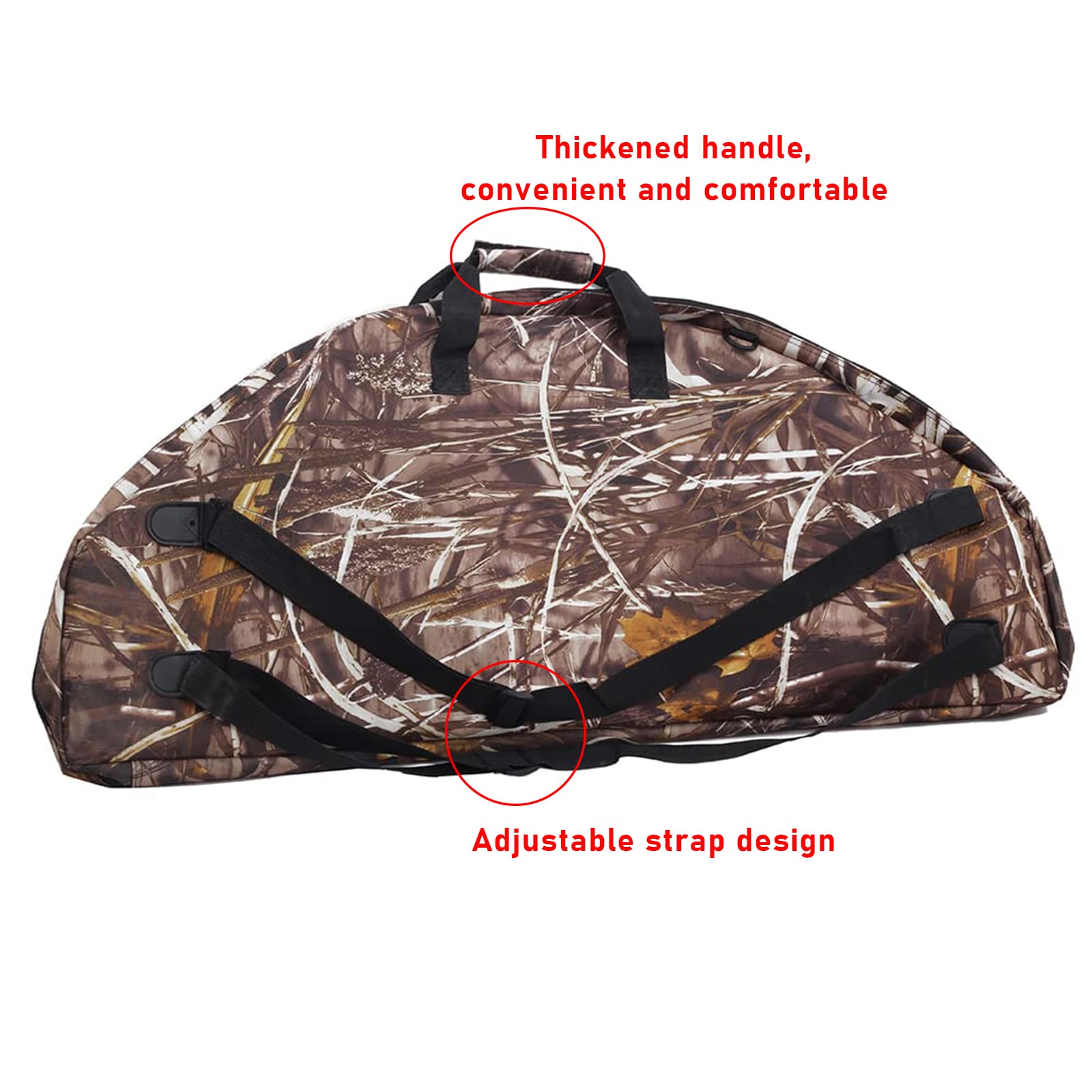 SOPOGER bow case fits bows from 35.5 to 43.5 inches tip-to-tip