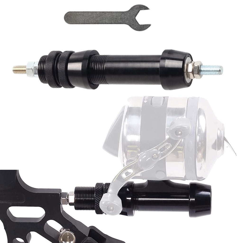 SOPOGER bowfishing reel seat mount in black aluminum finish