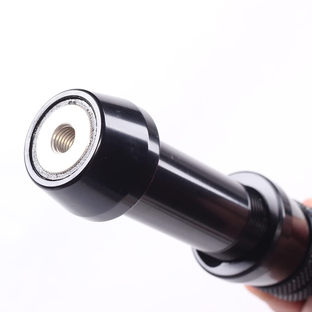 All-metal bowfishing reel seat mount attached to an archery bow