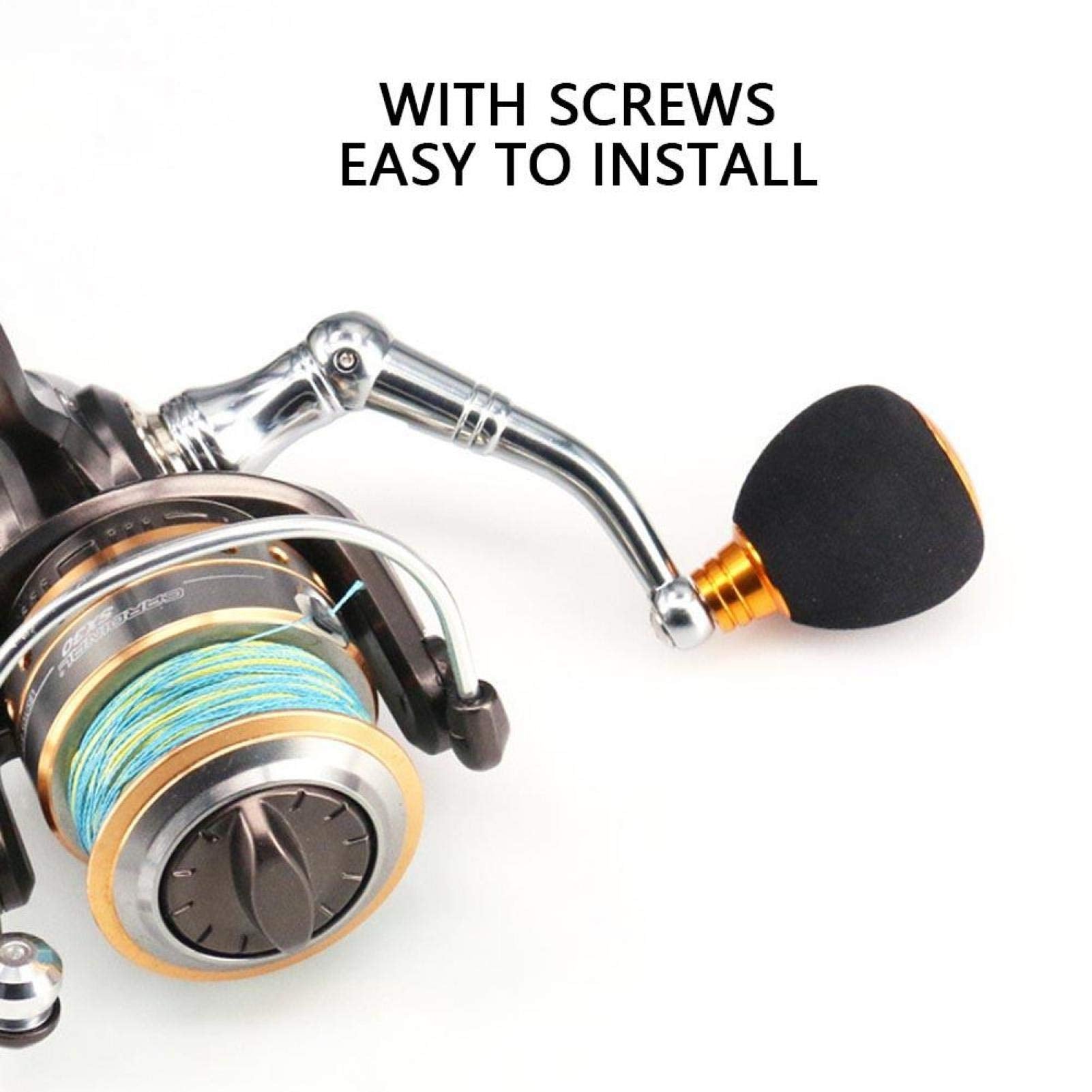 Sorand handle compatible with spinning reels in various sizes