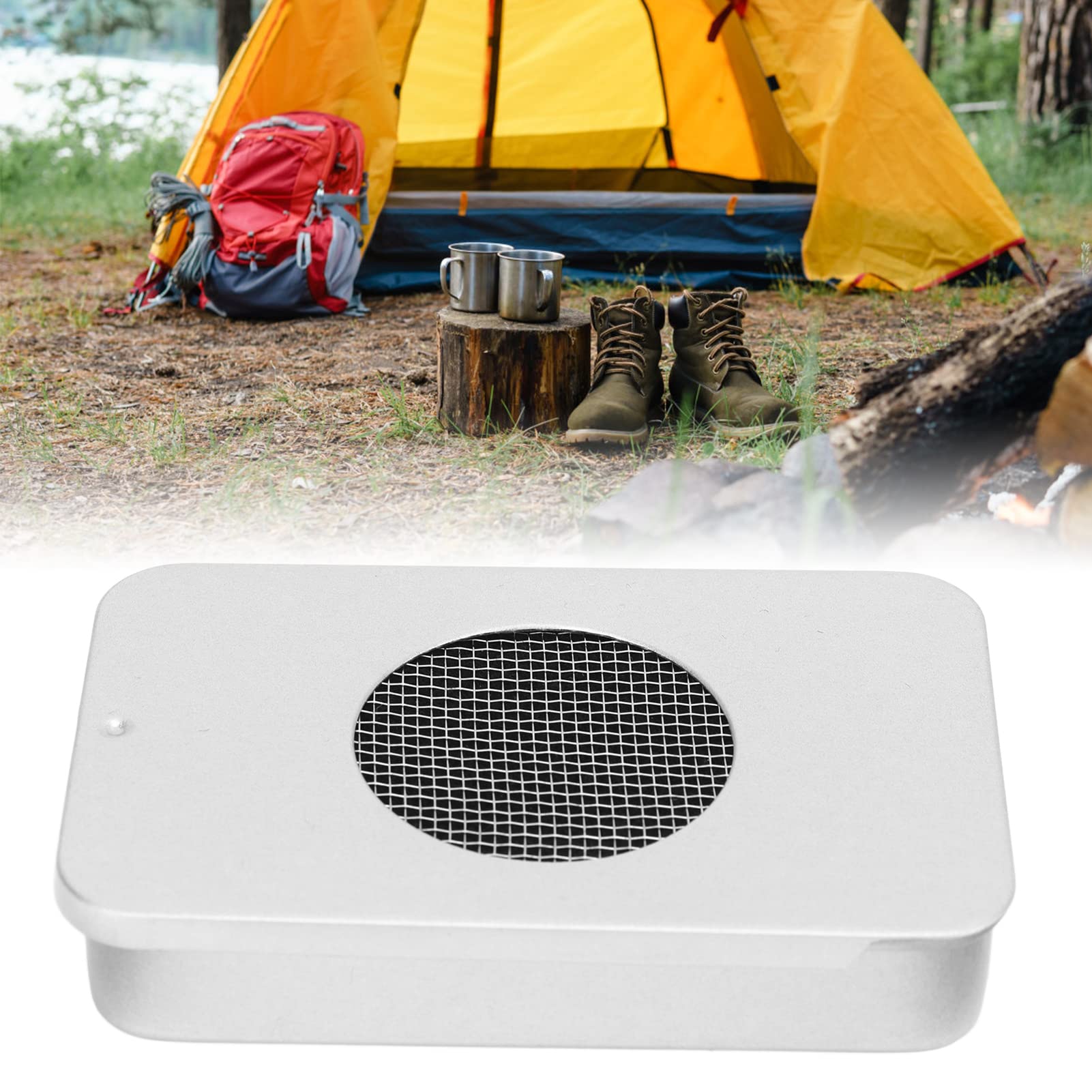 Sorandy mini-alcohol stove on small pot setup for quick meals.
