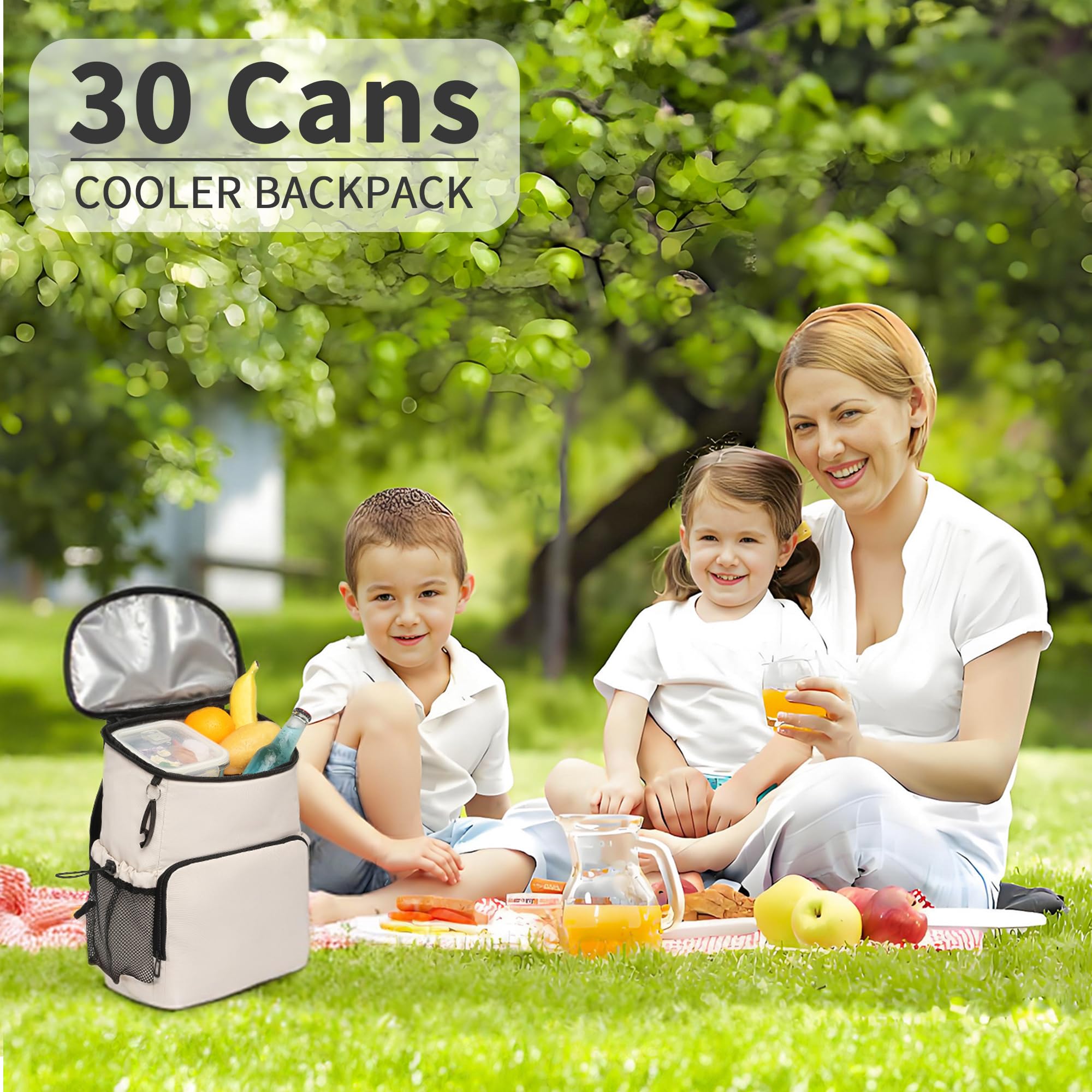 Sorozien backpack cooler beach scene, ready for outdoor adventures.
