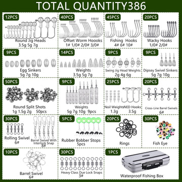 Sosation 397-piece accessories provide comprehensive tools for flexible tackle configurations.