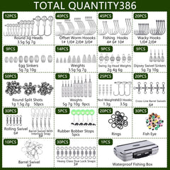 Sosation 397-piece accessories provide comprehensive tools for flexible tackle configurations.