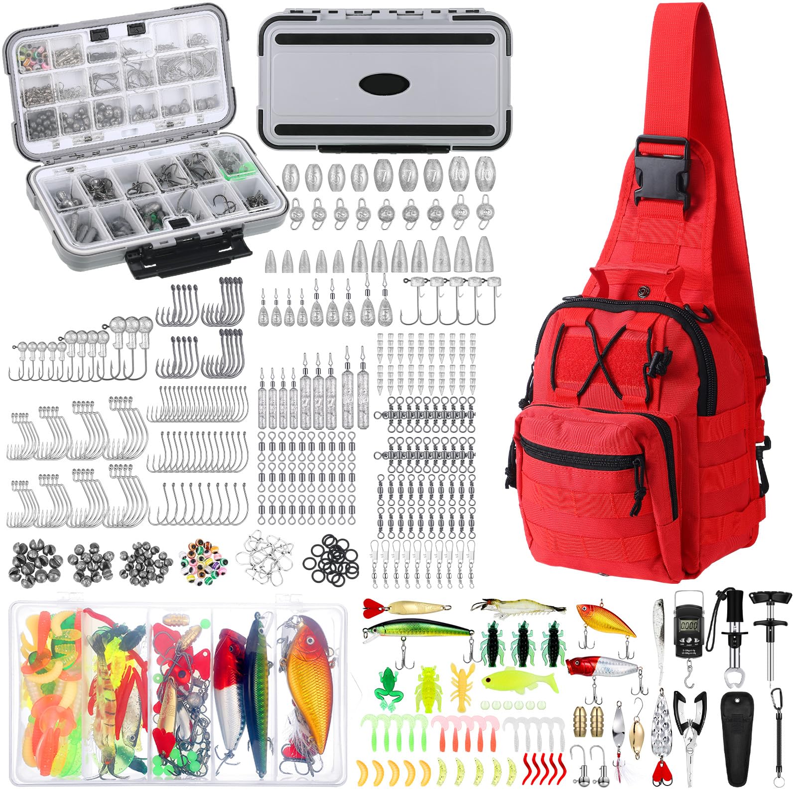 Sosation fishing backpack open shows organized storage for tools and tackle.
