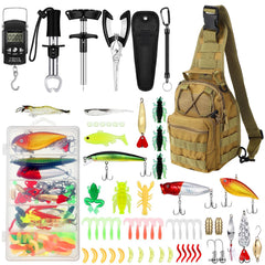 Sosation khaki fishing tackle box keeps tools organized for on-the-go fishing.