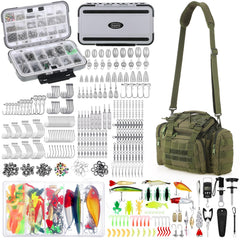 Sosation military green tackle bag keeps gear organized for quick on-the-water setups.