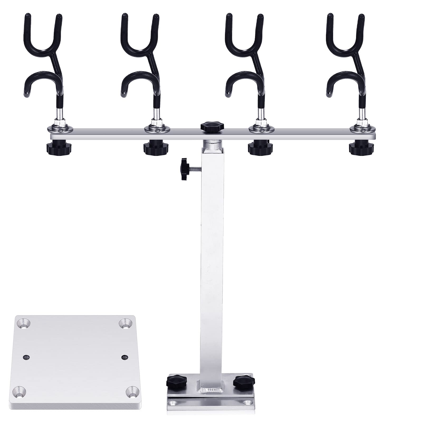 Sotiff Crappie rod holder assembly on boat for organized rod storage and quick access