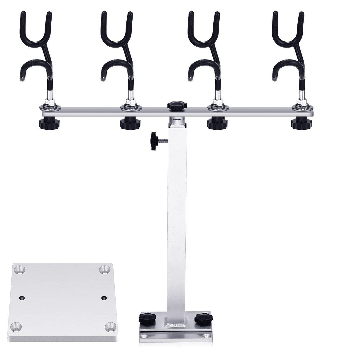 Sotiff Crappie rod holder assembly on boat for organized rod storage and quick access