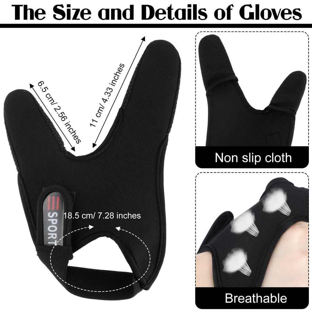 Palm area with non-slip fabric for secure grip