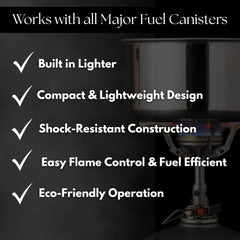 SOTO Amicus with built-in igniter delivers quick lighting for easy camping meals