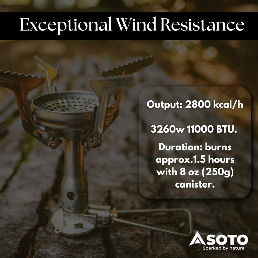 SOTO Amicus offers precise flame control and fuel efficiency for outdoor cooking