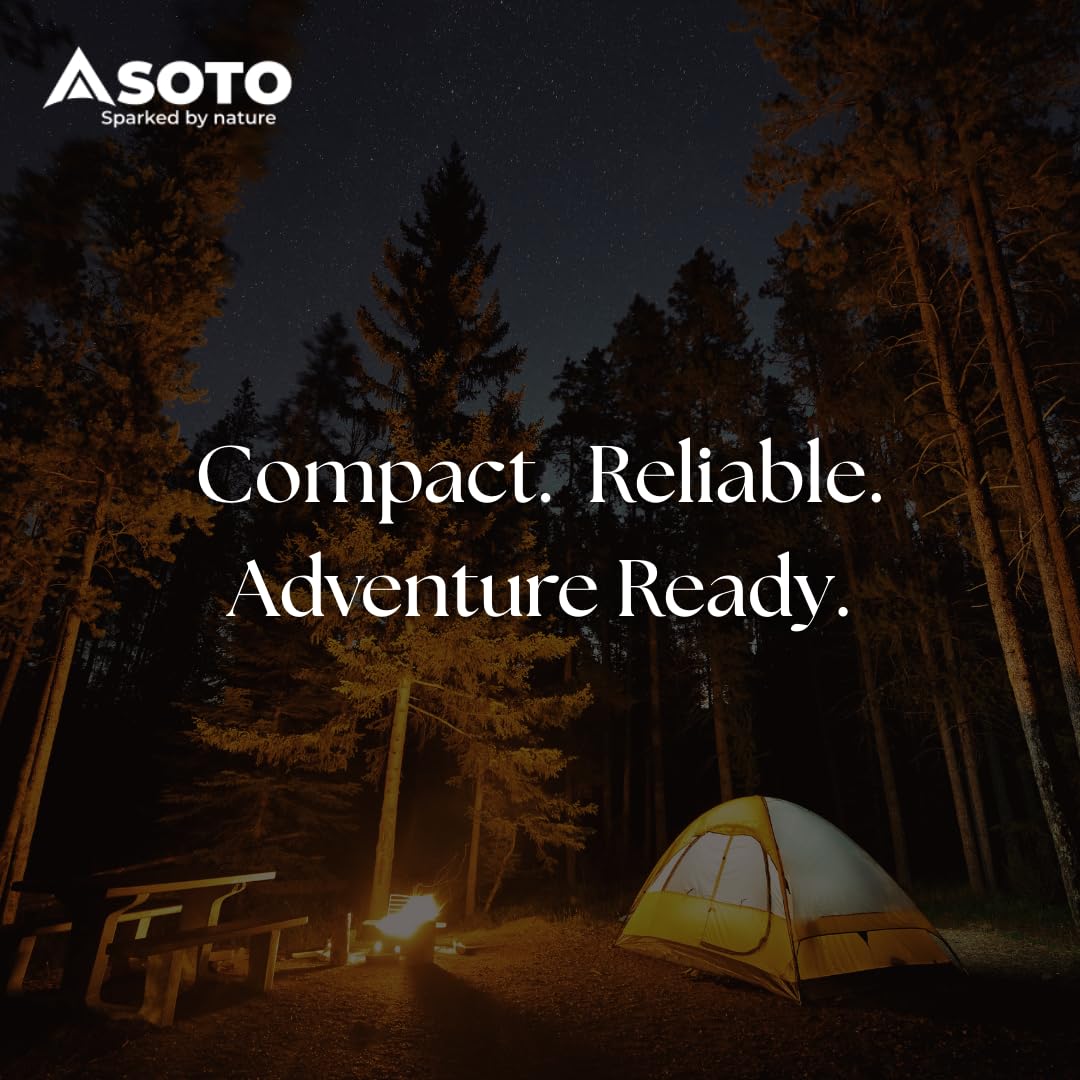SOTO Amicus portable stove ready for compact pack travel